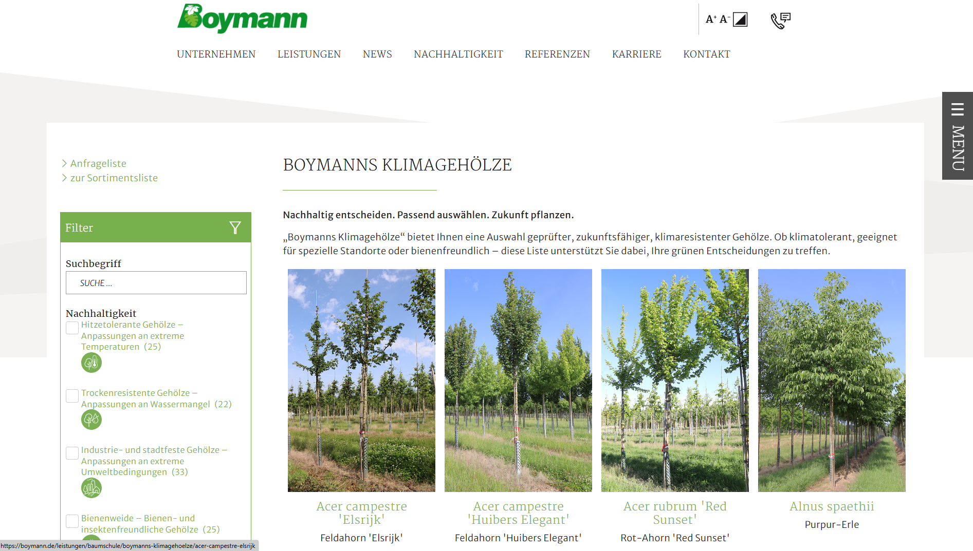 „Boymanns Klimagehölze" sind jetzt online!